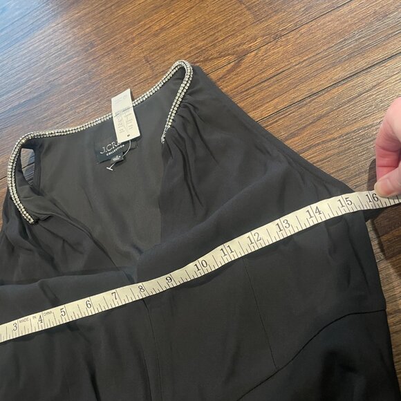 NWT J.Crew Collection Sz 2 Black Full-Length Embellished Ruched Dress CD510 - Picture 11 of 15